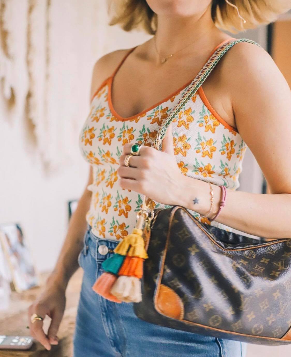 70's Babe Strap + Bag Charm Gold