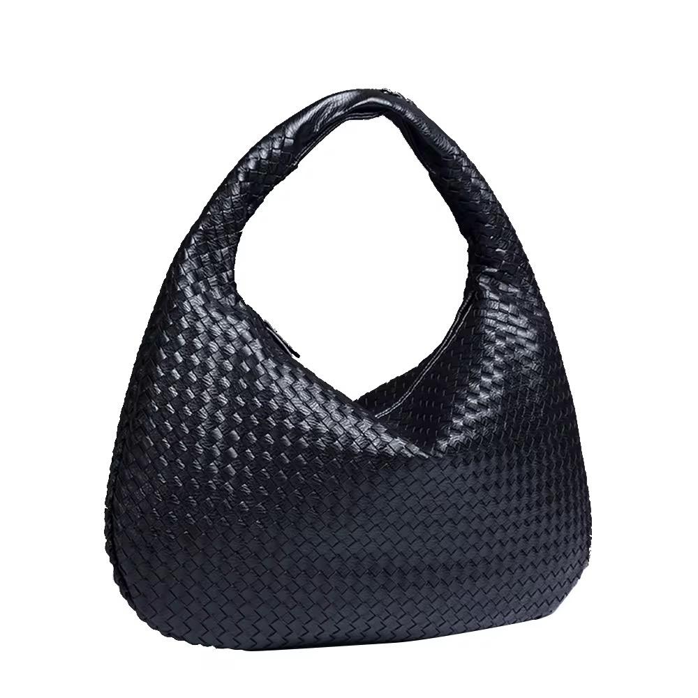 Black Luna Braided Tote Bag
