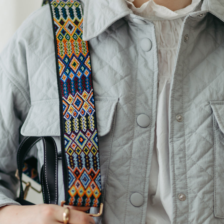 Aurora Bag Black + Inka Strap Gold (Adjustable)