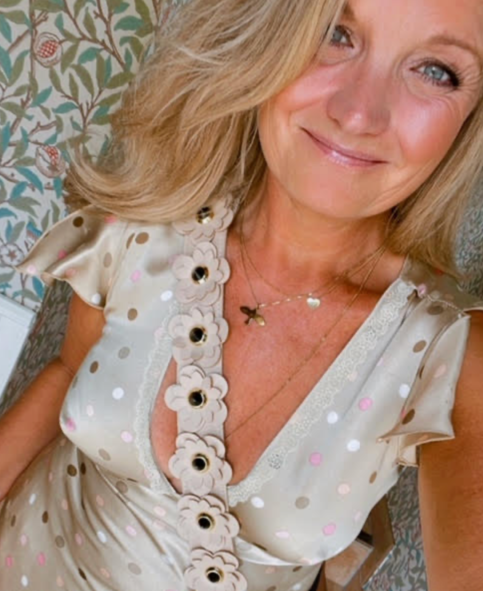 Nude blossom bag strap "short length"