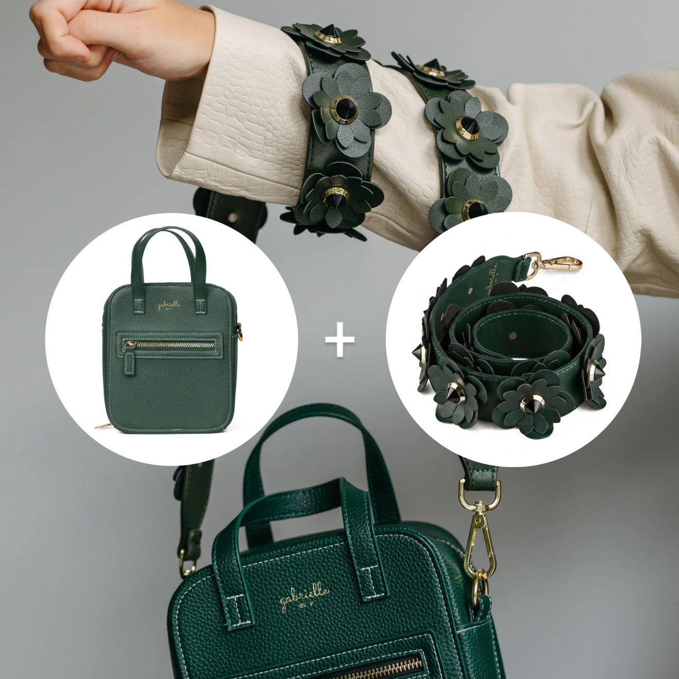 Kit: Aurora Bag Green + Blossom Green Gold