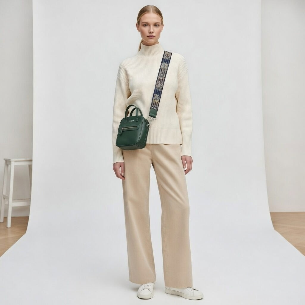 Kit: Aurora Bag Green + Inka Strap Silver