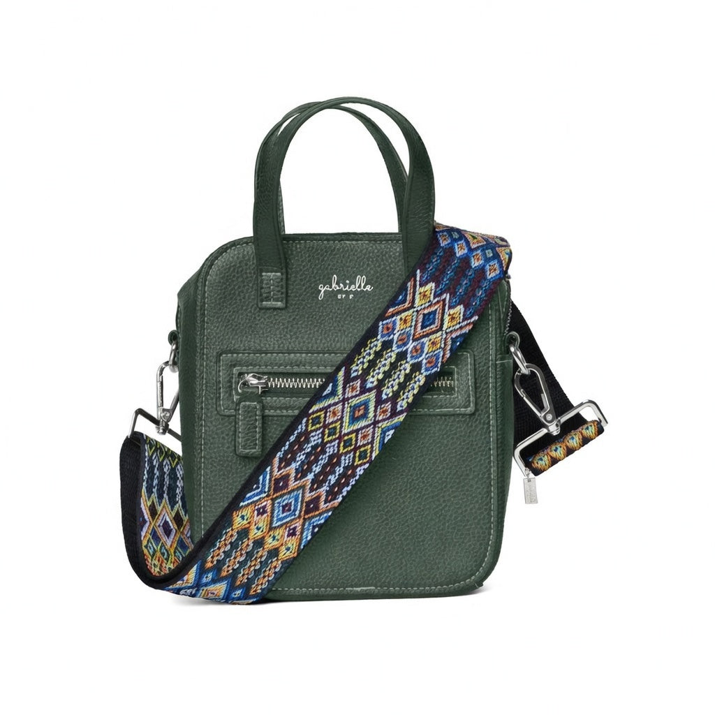 Aurora Bag Green + Inka Strap Silver