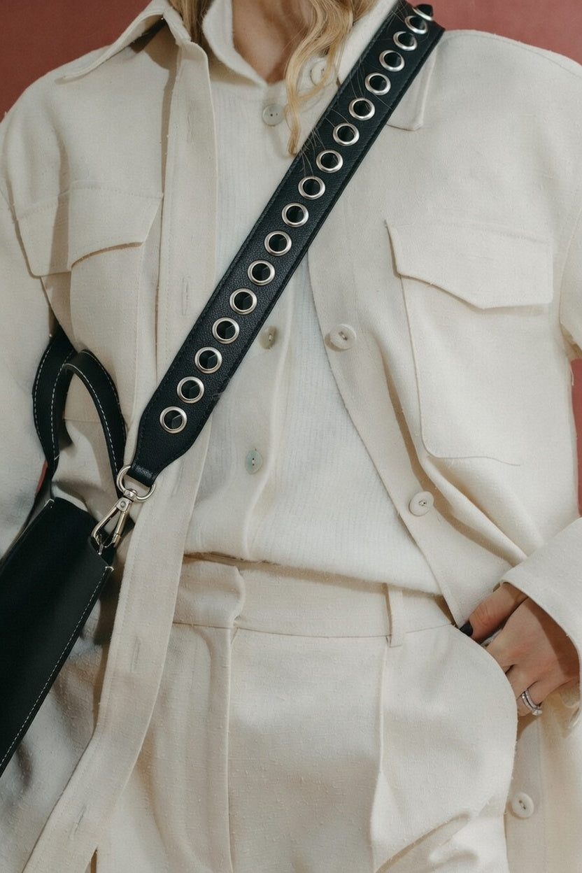 Studded Strap Silver