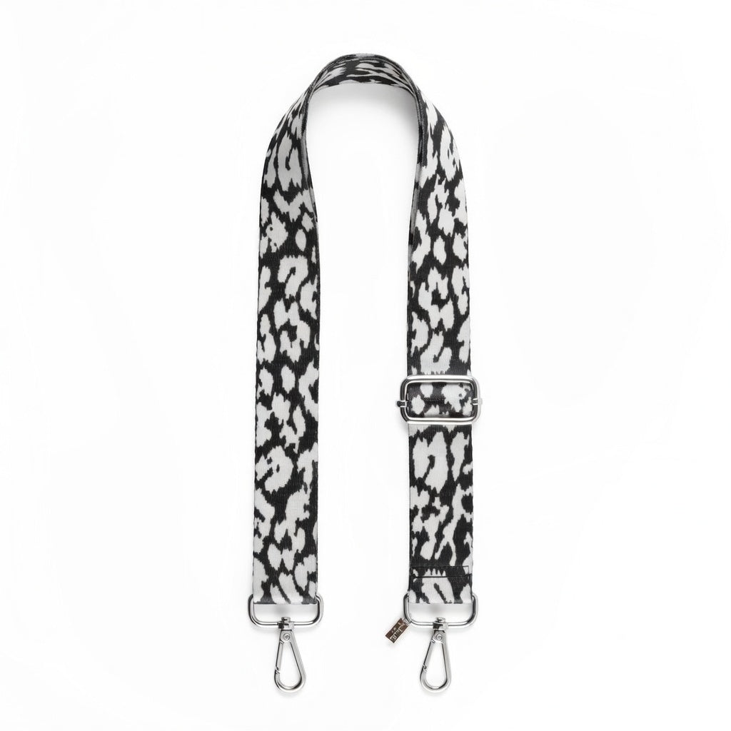 White Leopard Strap Silver