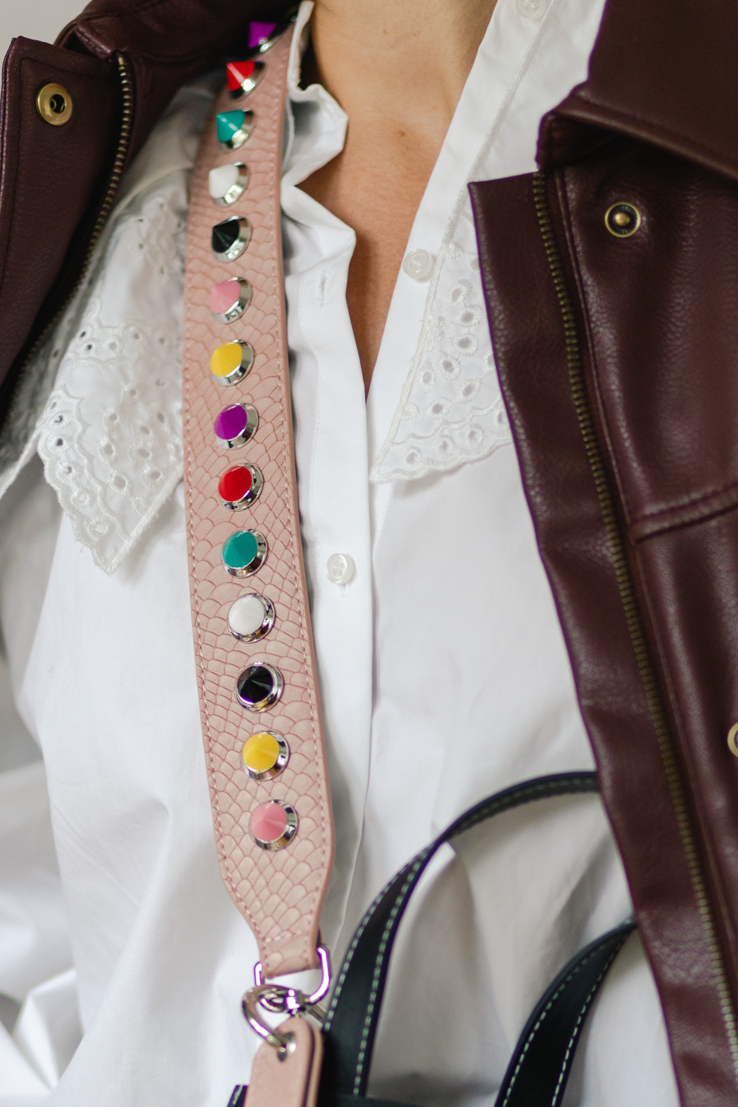 Pink colorful key ring