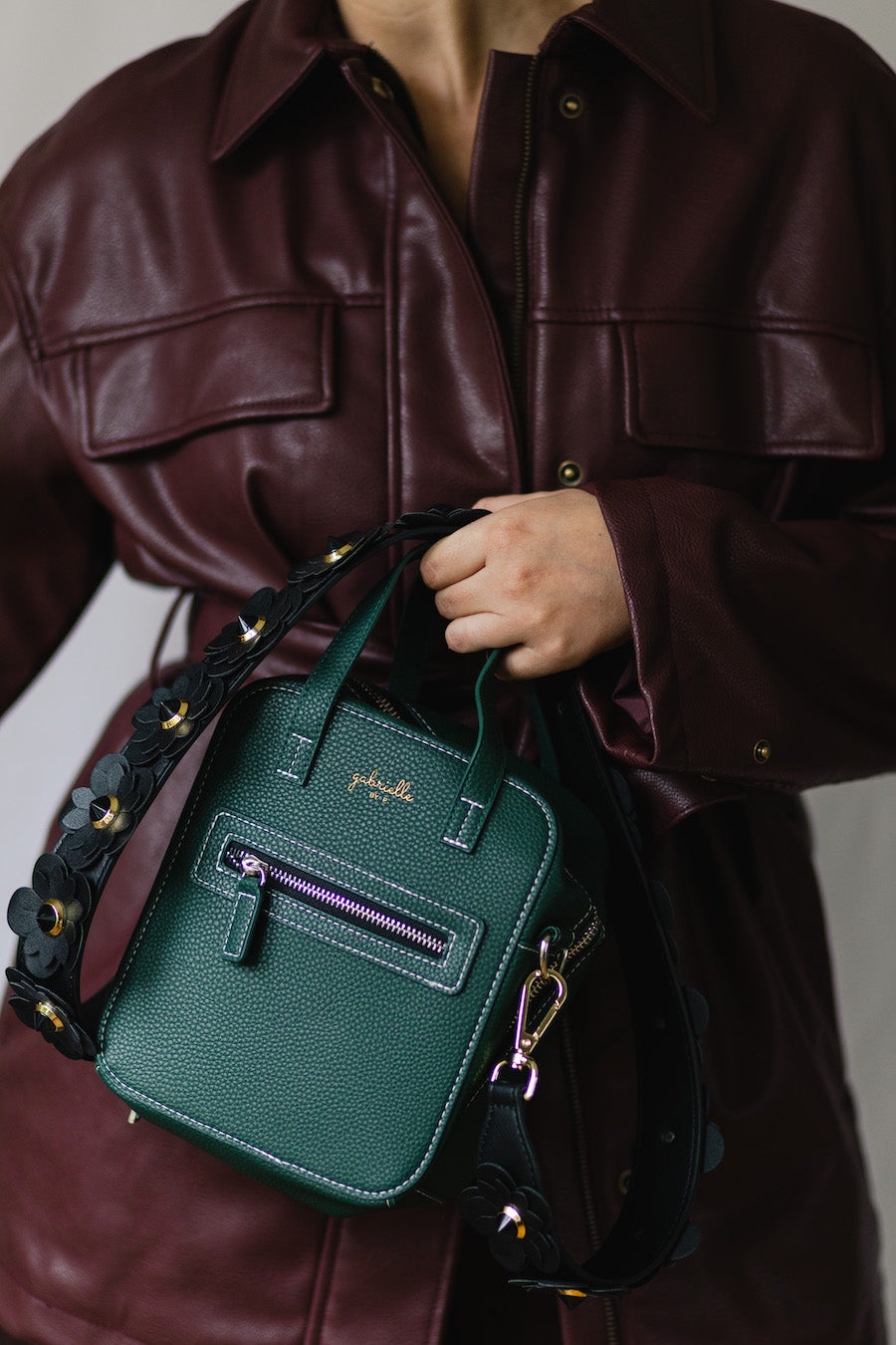 Aurora Bag Green + Blossom Black