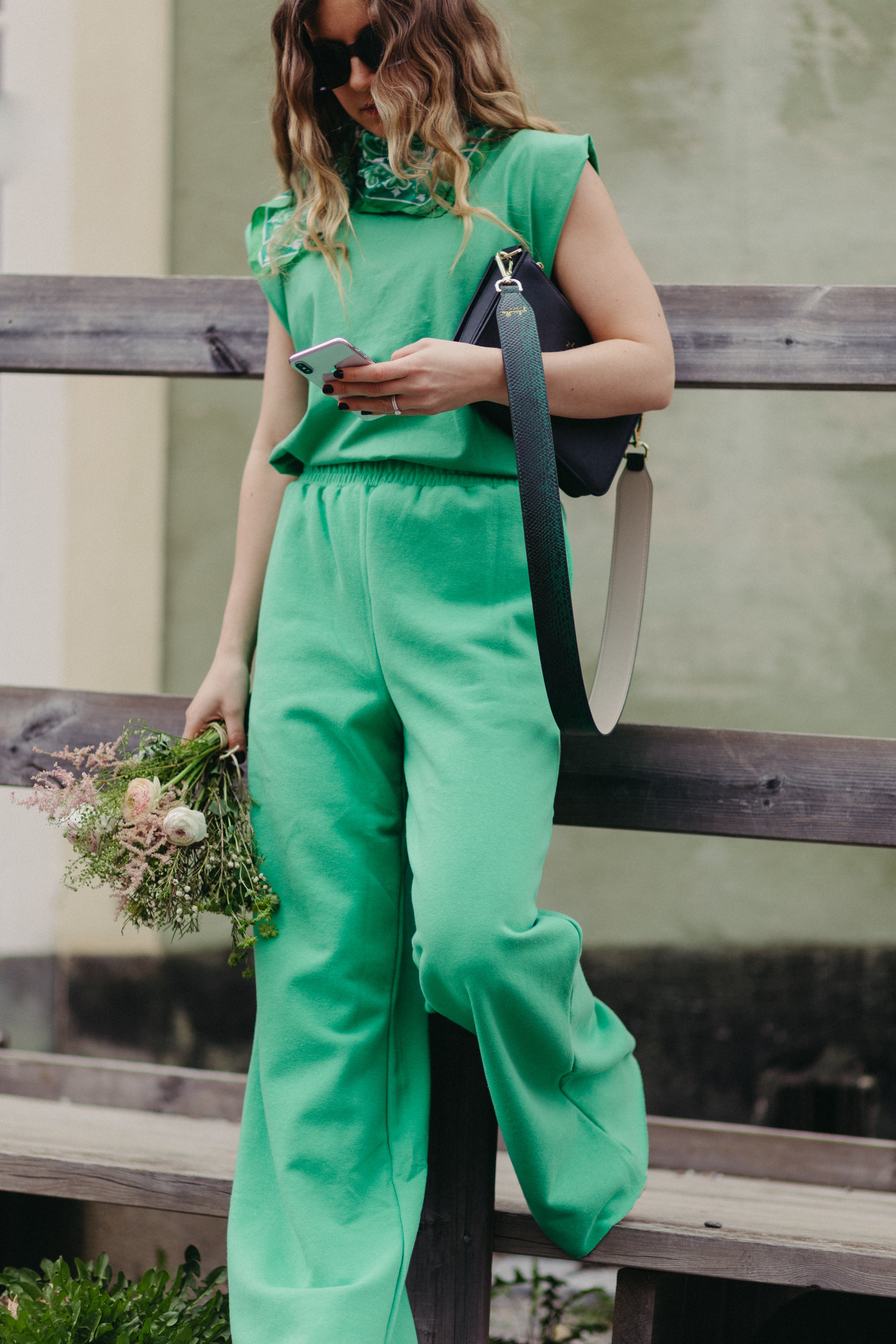 Green Snakeskin Strap Gold "Regular Length"