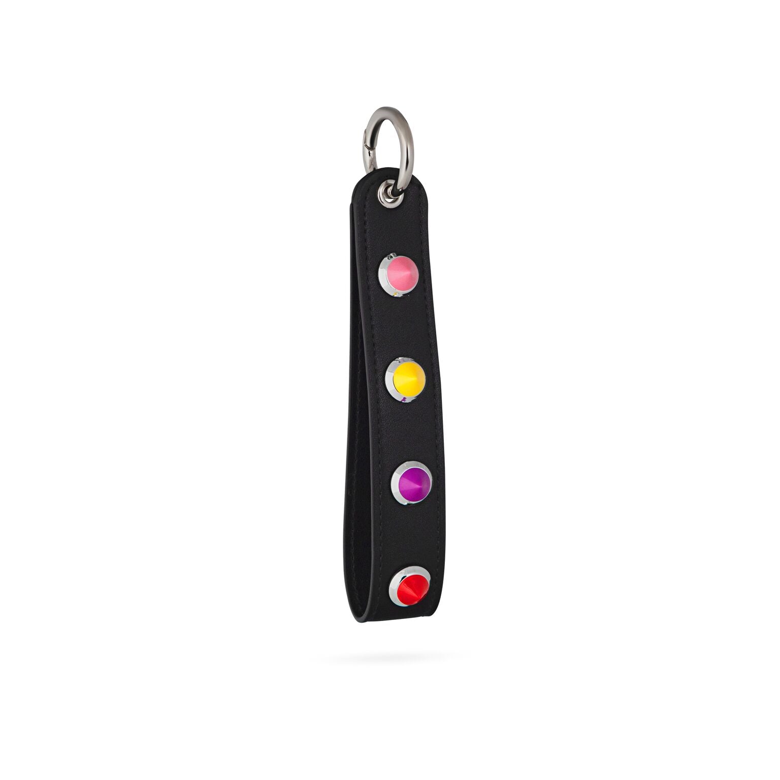 Black Colorful Key Ring Silver