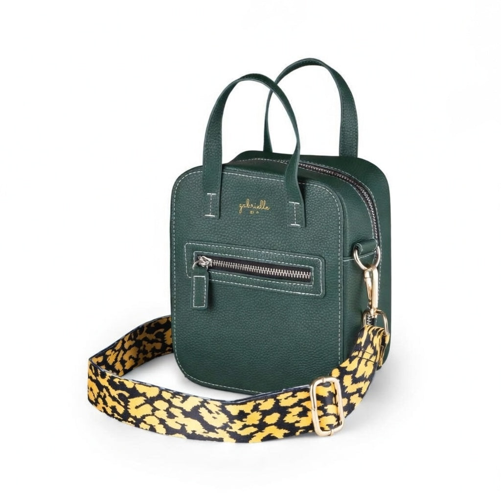 Aurora Green + Leopard Strap Gold
