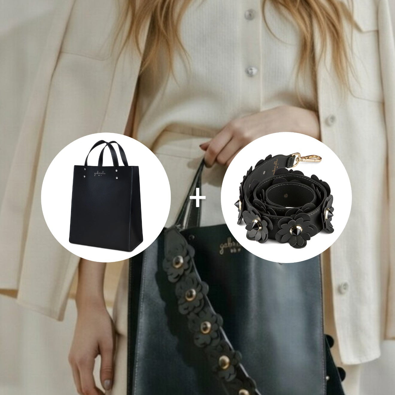 Kit: Leoni Large + Blossom Black Gold