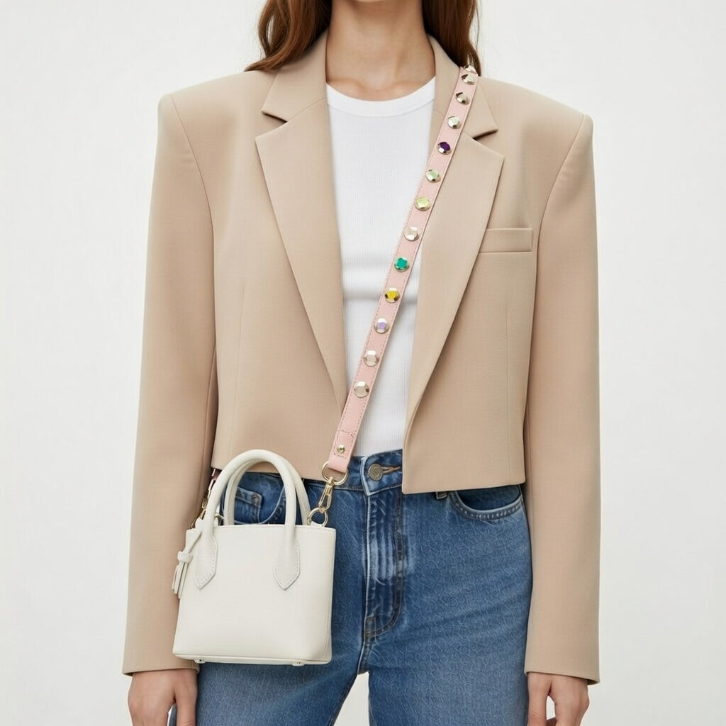 Pink Thin Colorful Strap Gold