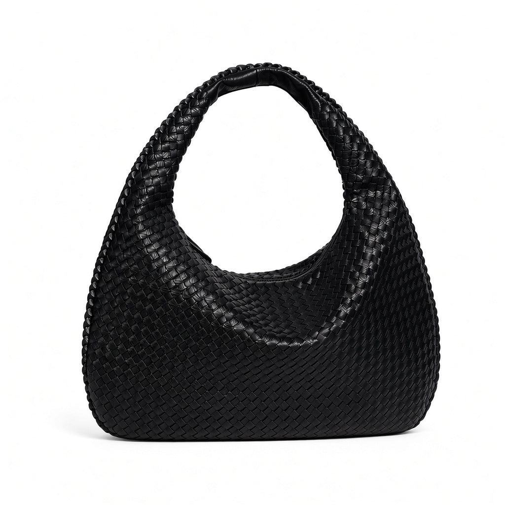 Brown Luna Braided Tote Bag