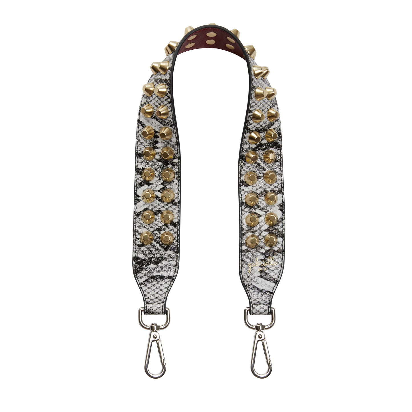 Grey Snakeskin Gold Rivets "Shoulder Strap"