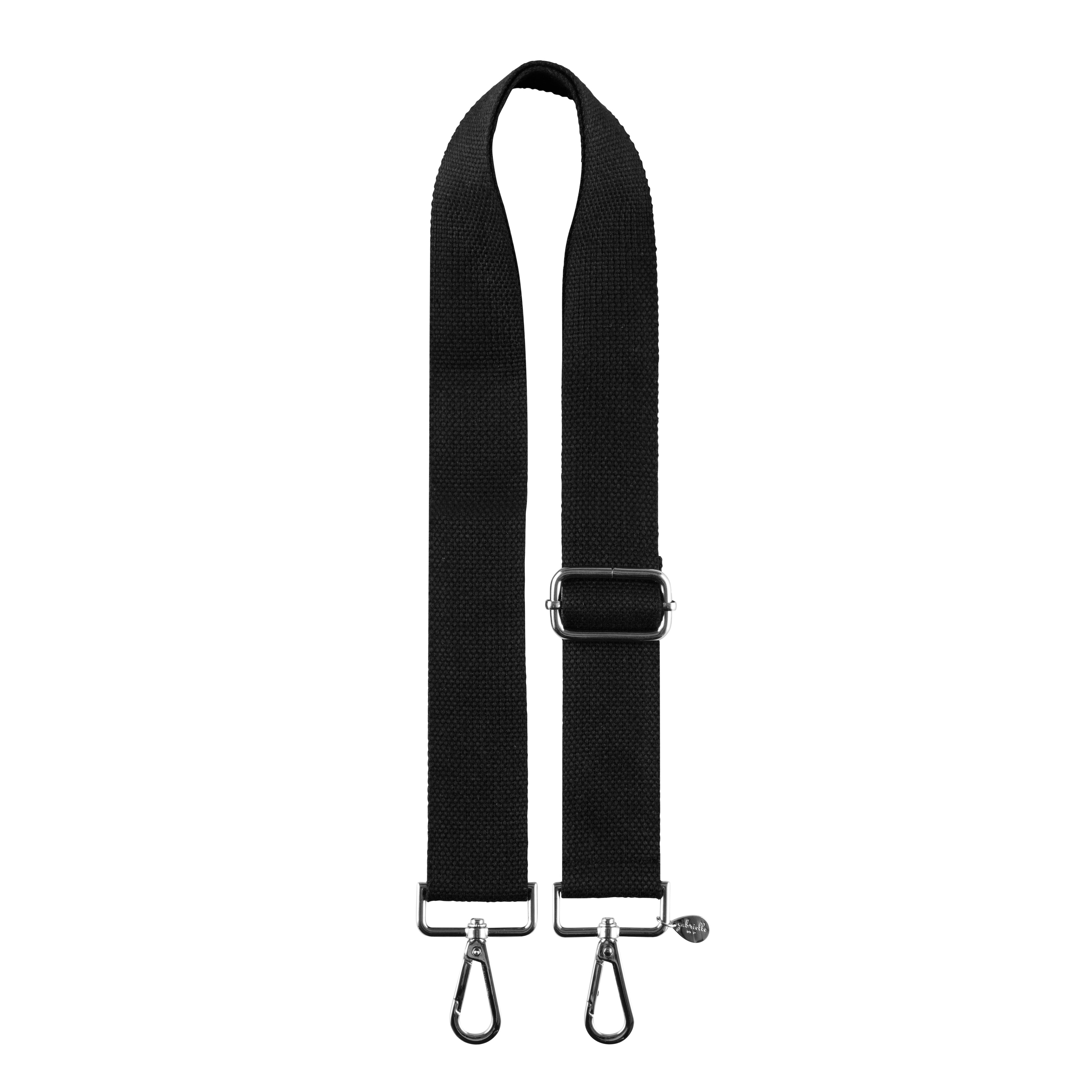 Black Adjustable Woven Bag Strap
